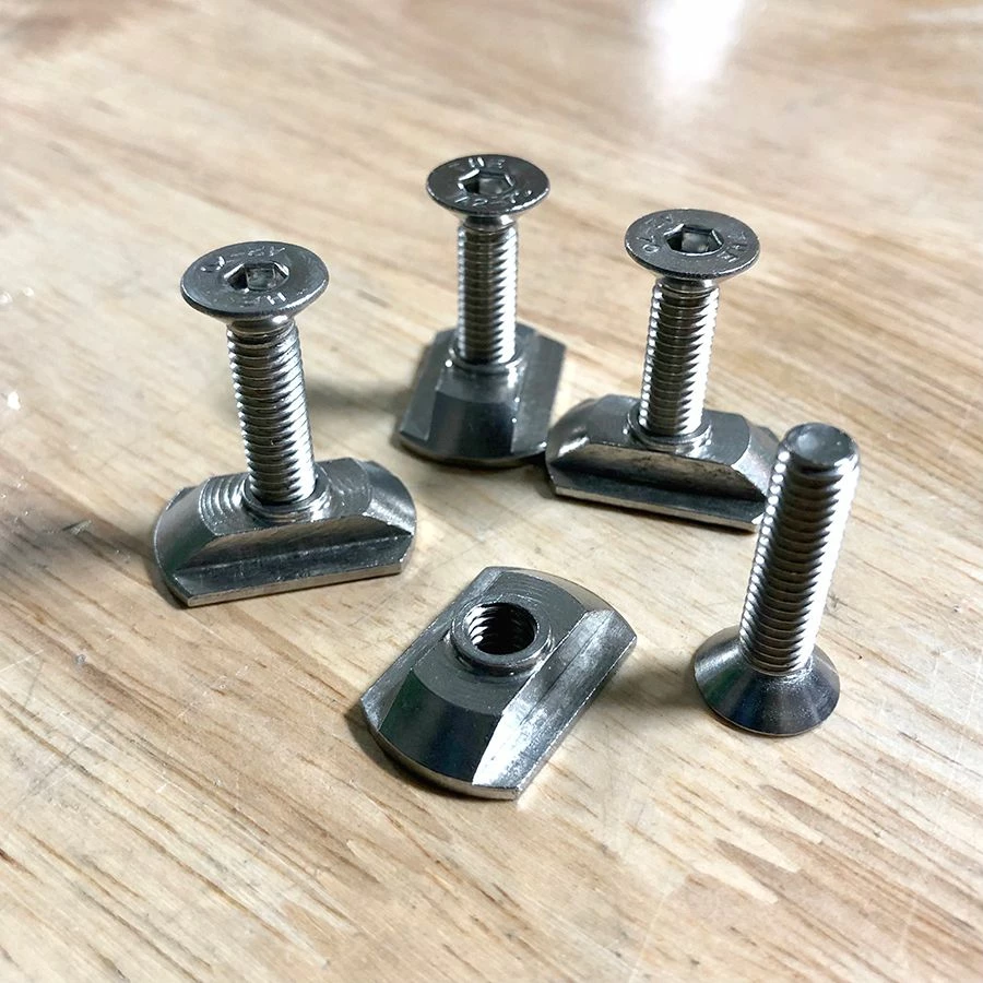 M6 Hydrofoil Stainless Steel Track Nuts(4) And M6 Mounting Screws(4) Discounts Apply ! 3 M6 Hydrofoil Stainless Steel Track Nuts(4) And M6 Mounting Screws(4) Discounts Apply !